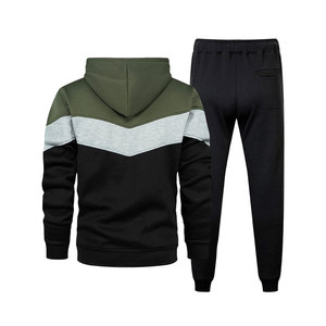 Ensemble de survêtement d'hiver pour homme à capuche en polaire, prix bas, tissu respirant, logo personnalisé, 100% polyester, décontracté - Product Image 2
