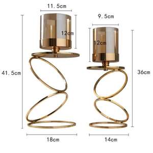 ชุดเชิงเทียนทองเหลืองมี3ขนาดและรูปทรงที่กำหนดเองสำหรับงานแต่งงานงานปาร์ตี้ดีไซน์พรีเมียม - Product Image 6