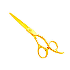 กรรไกรตัดผมเคลือบทองกรรไกรตัดผมเครื่องมือตัดผมกรรไกรตัดผมพร้อมที่วางนิ้วคงที่ - Product Image 1