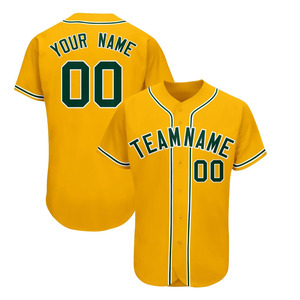 Maillot de baseball personnalisé en polyester 100% lourd, imprimé en sérigraphie, tissu respirant et à séchage rapide, taille plus, unisexe, adulte - Product Image 4