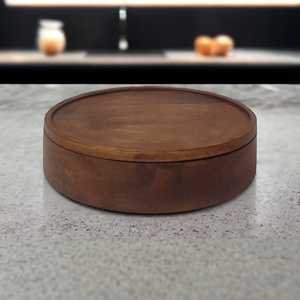 <b>Antique</b> Brown Mango Wood Hand Carved Decorative Storage Boxes Customized Shape Size for Farmhouse Home Kitchen Natural Antiqued - Product Image 5