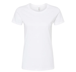 Camiseta informal bordada personalizada para mujer, 100% algodón peinado, cuello redondo de peso pesado Premium, logotipo en la manga, tallas y colores - Product Image 2