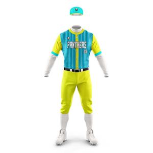 Vente en gros de maillots de baseball personnalisés pour jeunes vêtements de sport respirants Offre Spéciale impression par sublimation chemises de baseball dépouillées avec pantalon - Product Image 2