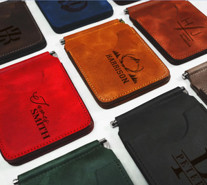 Clip para Billetes de Cuero Personalizado para Hombre, Tarjetero Delgado Personalizado, Regalo para Él, Clip para Dinero Grabado, Carteras Minimalistas - Product Image 5
