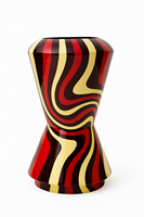 Vase en métal de luxe à texture marbrée moderne avec bordure dorée, pot à fleurs décoratif, décoration nordique pour la maison, l'hôtel, le salon, décoration de table, centre de table