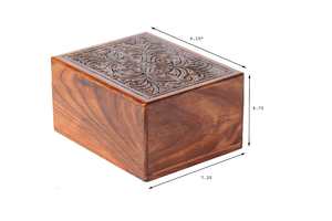 Urne de crémation en bois personnalisée pour cendres boîte de crémation pour cendres humaines maman et papa - Product Image 6