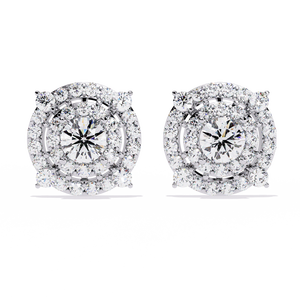 Boucles d'oreilles en or 18 carats brillantes avec diamant de laboratoire, boucles d'oreilles de qualité supérieure - Product Image 2