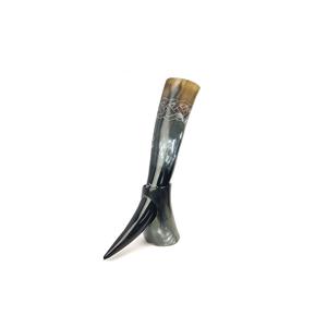 Cuerno para Beber de Cocina y Mesa, Diseño Personalizado, Cuerno Vikingo 100% Natural con Latón, Tamaño Personalizable - Product Image 2