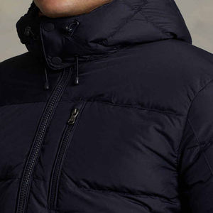 เสื้อแจ็กเก็ตฤดูหนาวทำจากผ้าขนสัตว์มีฮู้ดสำหรับผู้ชายมีซิปกันลม - Product Image 4