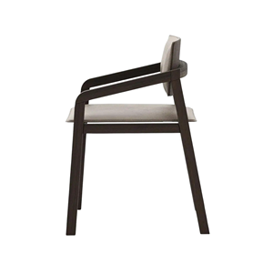 Contemporary Aesthetic Solid <b>Wood</b> <b>Dining</b> <b>Chair</b> with Upholstered Seat for Modern Cafe Restaurant and Home Interior - Product Image 3