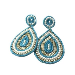 <b>Sparkling</b> Statement: Trendy Handcrafted Beaded Earrings With Crystal Accents - <b>Top</b> Ranking - Product Image 1