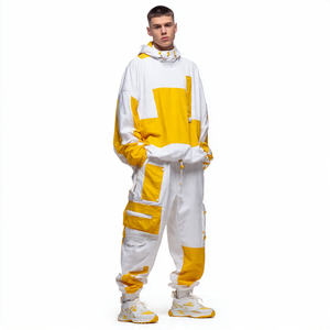 Drop Shoulder Hoodie <b>Baggy</b> Sweatpants <b>Jogger</b> Set Winter Oversized Tracksuit <b>Men's</b> Street Pullover Hoody Loose Fit Windproof - Product Image 3