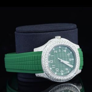 Reloj de Pulsera Unisex de Acero Inoxidable con Diamantes de Moissanita Verdes, Automático, Resistente al Agua, con Esfera de Cristal y Acabado VVS - Product Image 5