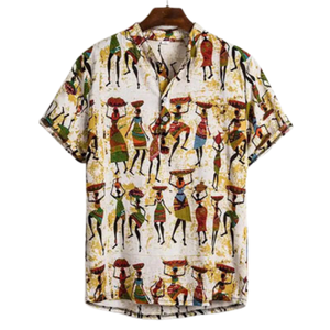 Camiseta informal de alta calidad para hombre, camiseta de playa de media manga hecha a medida de algodón y poliéster con estampado de longitud corta - Product Image 2