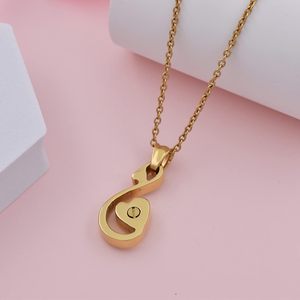 สร้อยคอรูปหงส์สีทองแบบอินฟินิตี้รูปหัวใจใส่เถ้ากระดูกของผู้ชายที่เก็บขี้เถ้าโลหะปรับขนาดได้ - Product Image 3