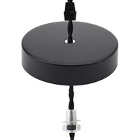 Noir blanc Chrome or plaque de plafond applique murale montage LED Base Vintage suspension lampe disque Base plafond auvent