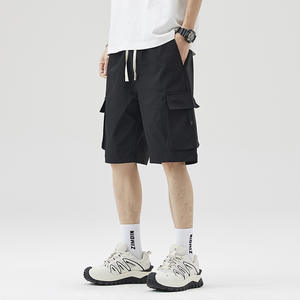 Shorts d'été décontractés pour hommes Logo personnalisé OEM Service Taille moyenne Léger Coupe ample Nouveau modèle Droit Teint uni Expédition DDP - Product Image 1