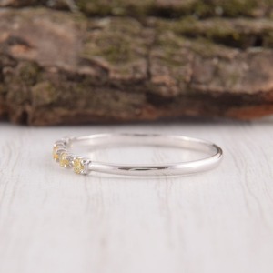 แหวนเงินสไตล์โบโฮทำด้วยมือทำด้วยมือเครื่องประดับ925แหวนพลอยซิทรินสีเงินสเตอร์ลิงเป็นของขวัญสำหรับผู้หญิงสำหรับเธอ - Product Image 3