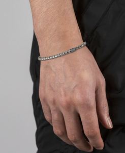 TENNIS <b>BRACELET</b> <b>Beaded</b> <b>Bracelet</b> 10mm 8-Inch Romantic <b>Sterling</b> <b>Silver</b> 925 with Moissanite - Product Image 5