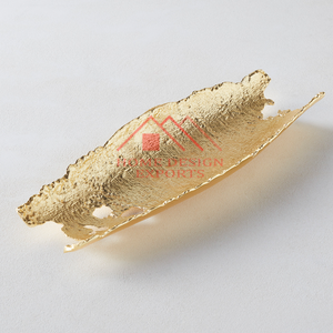 ถาดเสิร์ฟอาหารทำจากโลหะอะลูมิเนียมอัลลอยหล่อทอง - Product Image 1