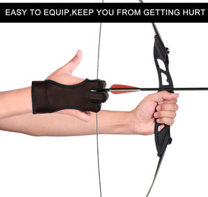 Gants de tir à l'arc en cuir de qualité supérieure, gants de sport de haute qualité pour la pratique du tir à l'arc sur cible et l'archerie traditionnelle - Product Image 4