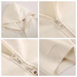 Sweat-shirt à capuche personnalisé fabricant 420g pur coton cercle poids lourd sweat-shirt zippé unisexe hommes sweat à capuche personnalisé pour hommes femmes sweats à capuche - Product Image 2