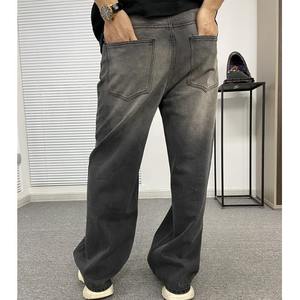 Pantalon de survêtement baggy délavé au soleil en coton éponge française surdimensionné délavé pantalon de survêtement vintage en cristal avec strass pour hommes - Product Image 4