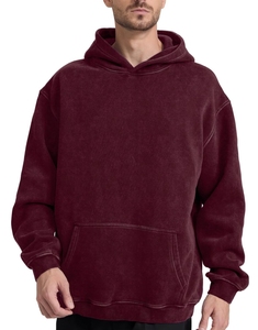 Nouveau Vintage basiques surdimensionné pull à capuche décontracté col rond longue longueur 3XL taille couleur unie tissu tricoté et prix de gros - Product Image 2