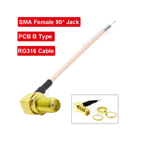 Câble Pigtail SMA Femelle à une extrémité de 15 cm pour soudure sur PCB, RG316, pour Routeur WiFi Sans Fil, GPS, GPRS, Connecteur Jackplug à faible perte