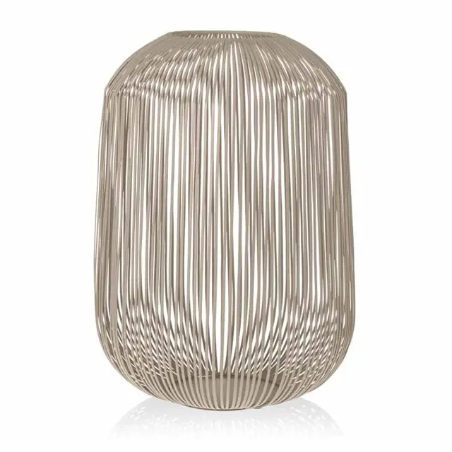 Moderna lanterna in metallo marrone natale decorativo filo di perline dimensione personalizzabile interno o esterno lanterna per la vendita