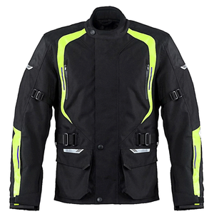 Men's State Touring Black Waterproof Textile Motorcycle Jacket with Liner Armours Protection for Summer Adventures - Product Image 1