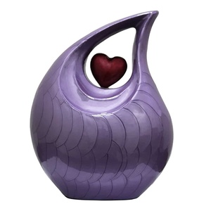 Urna de Aluminio en Forma de Corazón, Artesanía de Gran Calidad al Mejor Precio al por Mayor, Urna de Cremación para Adultos en Forma de Lágrima Gris Sólido con Corazón de Níquel - Product Image 3