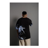 Camisetas de Punto Extra Grandes para Hombre, Estilo Urbano, 100% Algodón Ecológico, 260g, Logotipo Personalizado, Manga Corta Digital, Transpirable