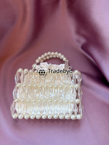 Elegante Bolso de Mano Impermeable con Perlas, Correa y Cadenas, Adornado con Cuentas, para Mujer, Regalo de Lujo para Cumpleaños, Bodas y Fiestas, por Tradebyd - Product Image 3