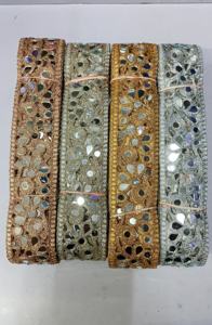 ชุดทำงานกระจกผ้าลูกไม้สำหรับชุดเดรสสี่สีลายเรขาคณิต - Product Image 6