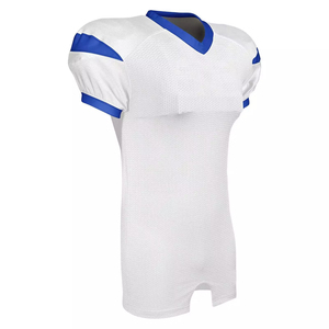 Camiseta de fútbol americano con estampado sublimado OEM, venta al por mayor, tela de poliéster de malla personalizada, uniforme de Club transpirable de secado rápido - Product Image 2