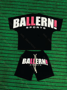 Conjunto de Camiseta y Pantalones Cortos de Verano para Hombre, de Alta Calidad, Manga Larga, 2 Piezas, Tejido de Punto Sólido Transpirable, Servicio OEM, Precio Bajo - Product Image 2
