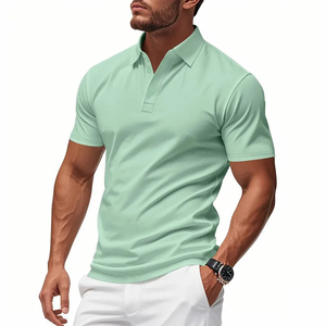 2025 été affaires décontracté polos hommes solide col rabattu séchage rapide sport Polos mâle tirer sur t-shirts hauts Couple vêtements - Product Image 4