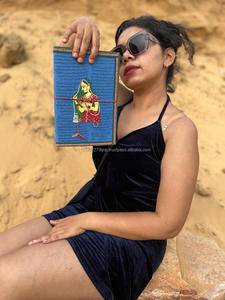 Nouveau réel fait à la main Unique spirituel coton tissu fil sécurisé fermer Journal Vintage coloré couverture non doublé feuille recyclée journal - Product Image 3