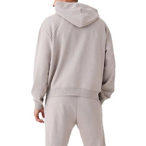 Sudaderas con Capucha Personalizadas de Alta Calidad, Estilo Holgado con Hombros Caídos, Cierre de Cremallera, para Hombre, 100% Algodón, para Invierno, con Bolsillo - Product Image 2