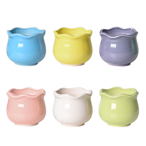 Mini 6 Picecs juego de macetas <span class=keywords><strong>suculentas</strong></span> de cerámica lindo escritorio interior balcón <span class=keywords><strong>Cactus</strong></span> maceta porcelana creativa decoración del hogar venta Flash - Product Image 3