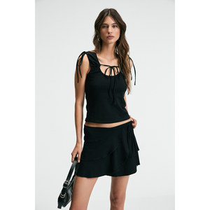 Blusa sin mangas con cuello en V y fruncido en la espalda para mujer ETHIQUET SERALYA - Product Image 2