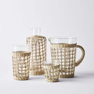 Decorative Drinkware Tumbler Mug <b>Cup</b> and Pitch <b>Cover</b> Accessories Hand Weaving glassware Tumblers Wholesale From Vietnam - Product Image 3