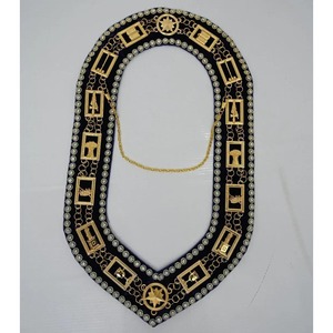 Collar de Cadena OES, Distintivo de la Orden Masónica de la Estrella del Este, de Alta Calidad, con Lentejuelas Púrpuras, Magnético, para Coser, con Baño Metálico - Product Image 5