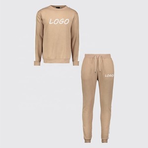 Mode haute qualité 100% coton polaire sweat poids lourd coton surdimensionné survêtement en vrac pull ensemble hiver survêtements - Product Image 1