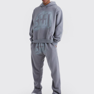 ชุดวอร์มกีฬาฤดูหนาวสำหรับผู้ชาย คุณภาพสูง แห้งเร็ว ระบายอากาศดี พร้อมโลโก้สั่งทำพิเศษ มีฮู้ด ไซส์ใหญ่ - Product Image 1