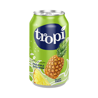 Premium Verse Natuurlijke Ananassap Drink Oem/Odm Ontwerp Gratis Monster Verwerkt Fruit Puree Gearomatiseerd 330Ml Blik (Ingeblikt) 8 Brix