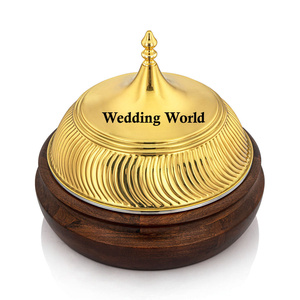 Olla de metal de lujo con cúpula de madera, cazuela de diseñador de alta calidad, calentador de alimentos de metal elegante clásico - Product Image 2