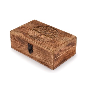 Árbol de la vida de madera Grabado fabricante de cajas de madera Organizador de joyas Ideas de regalo únicas - Product Image 1