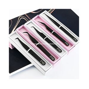 Hot Selling Fiber Tip Eyelash Tweezers 90-degree Lash Tweezer Nano Grip Strong Holding Custom Color Lash Extension Tweezers - Product Image 6